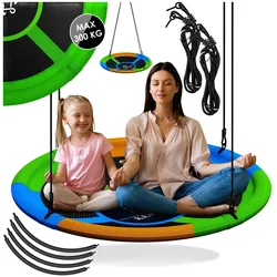 KESSER® Nestschaukel Tellerschaukel Hängeschaukel Rundschaukel Schaukel verstellbar Garten-Schaukel Kinderschaukel Indoor - Outdoor-Schaukel für Kinder & Erwachsene