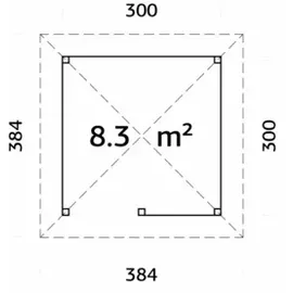 Palmako Bianca 3 x 3 m inkl. 4 Seitenteile Braun