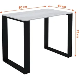 AKKE 80 x 75 x 60 cm hellgrau/schwarz