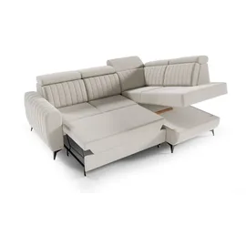 moeblo Couch für Wohnzimmer, Samstoff, Ecksofa mit Schlaffunktion und Bettkasten, Schlafsofa, Sofagarnitur, L Sofa Eckcouch L-Form Wohnlandschaft mit Bet... - Grün