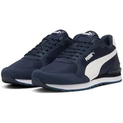 Sneaker PUMA "ST RUNNER V4 NL", Gr. 45, blau (club navy, puma weiß), Textil, sportlich, Schuhe