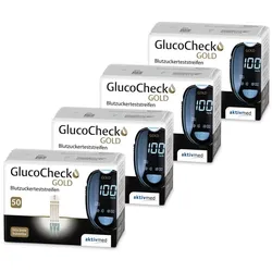 GlucoCheck GOLD Teststreifen (200 Stück) zur Blutzuckerkontrolle bei Diabetes 200 St