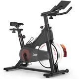 JOROTO Heimtrainer Fahrrad mit Magnetischem Widerstand, Ergometer Hometrainer mit RPM Monitor, Spezialisiertes Indoor-Cycling-Bike, 15 KG Schwungrad | Bis 150 KG| 11,8 Zoll Tablet-Halter (Schwarz)