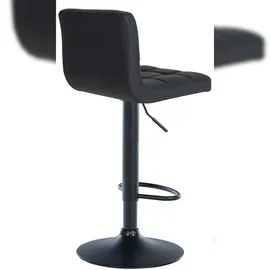 CLP 2er Set Barhocker Feni Kunstleder I Höhenverstellbarer Thekenhocker Mit Fußstütze Und Lehne I Barstuhl Mit Metallgestell