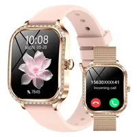 Forrlite Smartwatch Damen, Neueste Fitness Uhr mit Anruffunktion Smartwatch (4,45 cm/1,75-Zoll-TFT-LCD-Touchscreen Zoll) IP68 Wasserdicht,Uhren Watch für Android IOS, Fitnessuhr Tracker mit Pulsmesser Schrittzähler Schlafmonitor goldfarben