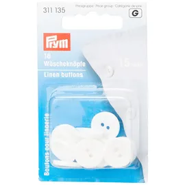 Prym Wäscheknöpfe, Kunststoff 24'' 15 mm weiß,