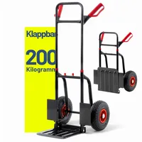 Pallit Sackkarre klappbar 200 kg Stahl Transportwagen Transportkarre schwarz