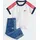 adidas ORIGINALS Denim KIDS T-Shirt-Set - Medium Blue denim, / White - 80,