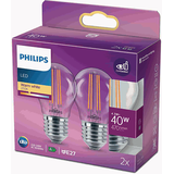 Philips Classic LED E27 4.3-40W/827, 2er-Pack (929001890557)