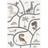 Pergamon Kinder Teppich Maui Kids Dino Straßenteppich Beige 120x170cm
