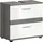 xonox.home Waschbeckenunterschrank Blake 60 x 57 x 34 cm Grau/Weiß Hochglanz