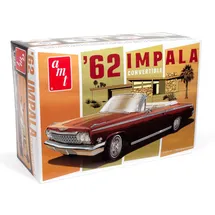 Round2 AMT - 1/25 1962 Chevy Impala Convertible - Plastikmodellbausatz, Nicht Bemalt