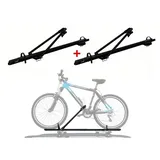 Omac Fahrradträger Dachfahrradträger bis 17kg Aluminium Schwarz Fahrradhalter 2tlg