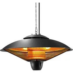 TECTAKE Solaris Infrarotheizstrahler Orbit 2500W, Aluminiumgehäuse - schwarz