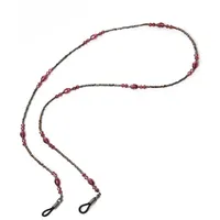 Firetti Brillenkette zartes Design, bunt, mit Glasstein bunt|lila|schwarz