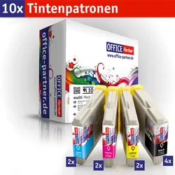 OFFICE-Partner Premium Tinte alternativ zu Brother LC970 / LC1000 - 10er Set