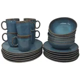 Villeroy & Boch Like. by Lave Glacé 24 TLG. Tafelservice Komplettset türkis blau