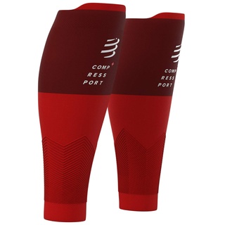 COMPRESSPORT - Kompressions-Wadenbandage – R2V2 – Muskelschutz, Leistung und Erholung für Sport – Ultraleicht und Antistatig – Laufen, Radfahren, Trail und Triathlon, 38-42, Rot