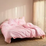happy friday s.l. Basic Bettbezug Rosa 155 x 220 cm