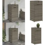 Vidaxl - Gartenschrank Grau 55x55x111 cm Poly Rattan - Outdoor-Schrank - Gartenschrank - Stauraum - Gartenorganisation - Polyrattan - Home & Living