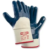 teXXor® topline Nitril-handschuhe (3⁄4-beschichtet) Stulpe, Beige/Blau