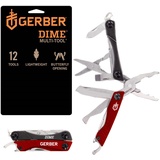 Gerber Multifunktionswerkzeug mit 12 Funktionen, Dime Pocket Multi-tool, Rot, 31-003622