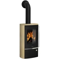 JUSTUS Kaminofen »Reno R«, sandstein, Sandstein, 6 kW, Dauerbrand geeignet - schwarz