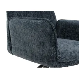 Mendler Esszimmerstuhl HWC-G67 Chenille dunkelblau
