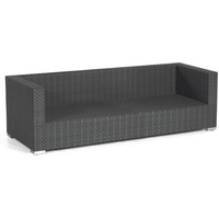 Sonnenpartner 3-Sitzer Lounge-Sofa Residence Aluminium mit Polyrattan graphit-sc