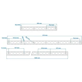 PRO PLUS Verzurrschiene 60 cm für Anhänger und LKW 4 Stück