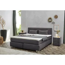 Jockenhöfer Boxspringbett »Romana, inkl. 7-Zonen-TTFK-Matratze« KS-Topper, verschiedene Härtegrade und Bettbreiten wählbar, grau