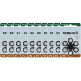 60x Varta Ecopack Gr. 312 Hörgerätebatterien braun PR41 (10x6er Blister)