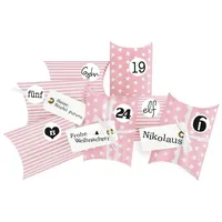 Frau Wundervoll DIY Adventskalender Christkind rosa Sterne und Streifen
