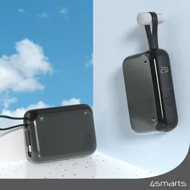 4smarts Powerbank Pocket mit USB-C Kabel 10000mAh - spacegrau