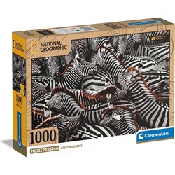 Clementoni Puzzle National Geographics - Zebra, 1000 Teile. (1000 Teile)