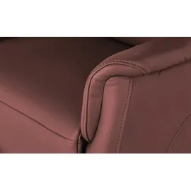 Hukla Fernsehsessel Dean Leder 70 x 109 x 88 cm Rot elektrisch mit Rollen