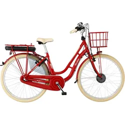 FISCHER City E-Bike CITA RETRO 2.0 rot glänzend 28 Zoll RH 48 cm 317 Wh ROT 48