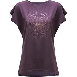 Yoga T-Shirt Batwing Yoga Damen Violett Stretchig YOGISTAR Medium