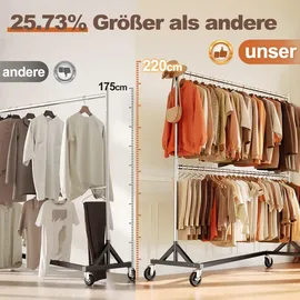HoKeeper Garderobenständer Z-Ständer Schwarz