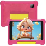 Yicty Kinder Tablet 7 Zoll (17,8 cm) Andriod 13 Tablet für Kinder Quad Core 5 GB RAM 32 GB ROM 128 GB Erweiterung Kindersicherung Lern-Tablet mit stoßfester Schutzhülle (Rosa)