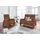 exxpo - sofa fashion Relaxsessel Ascoli Kunstleder 88 x 106 x 99 cm Braun mit Relaxfunktion