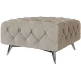 s-style möbel Hocker, Creme, Textil, Echtholz,Buche, Birke, 1-Sitzer, Füllung: Polyetherschaumkern, 80x45x80 cm, Blauer Engel, FSC Mix, Oeko-Tex®, Hergestellt in Europa, Wohnzimmer, Hocker, Sitzhocker