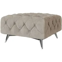 s-style möbel Hocker, Creme, Textil, Echtholz,Buche, Birke, 1-Sitzer, Füllung: Polyetherschaumkern, 80x45x80 cm, Blauer Engel, FSC Mix, Oeko-Tex®, Hergestellt in Europa, Wohnzimmer, Hocker, Sitzhocker