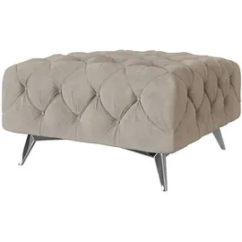 s-style möbel Hocker, Creme, Textil, Echtholz,Buche, Birke, 1-Sitzer, Füllung: Polyetherschaumkern, 80x45x80 cm, Blauer Engel, FSC Mix, Oeko-Tex®, Hergestellt in Europa, Wohnzimmer, Hocker, Sitzhocker