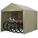 Fahrradabstellzelt Geräteschuppen, Strapazierfähige Fahrradgarage Für 3–4 Fahrräder, Wasserdicht Und UV-Beständig, 420D-Carport Zelt Für Fahrräder, Motorräder Und Werkzeuge