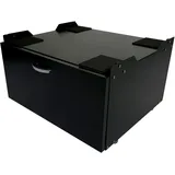 Mendler Waschmaschinenunterschrank HWC-E50, Sockel Podest Erhöhung Untergestell, Schublade 33x61x52cm schwarz
