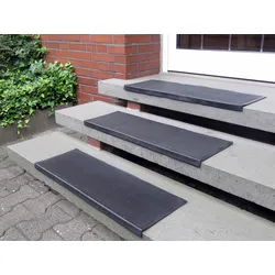 Stufenmatte »Gummi«, rechteckig, 7 mm Höhe, Gummi-Stufenmatten, Treppen-Stufenmatten, 5 Stück in einem Set, 414335-22 schwarz 7 mm