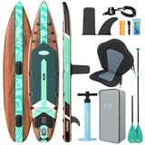 ZLX Stand Up Paddling Board 350x83cm, anfängerfreundliches SUP Board mit Abnehmbarer Mittelfinne für Stabilität oder Geschwindigkeit, Touren Stand Up Paddle für alle Könnerstufen, 200kg Tragkraft