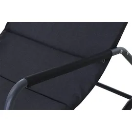 Siena Garden Aliano Schaukelliege 143 x 57 x 84 cm Schwarz