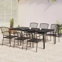 vidaXL Garten-Essgruppe 7-tlg. Anthrazit